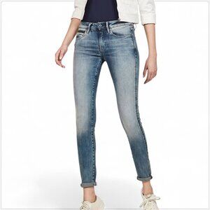 G-Star 3301 Studs Mid Skinny Jeans Stretch 5-pocket Studded Pockets NWT New 26
